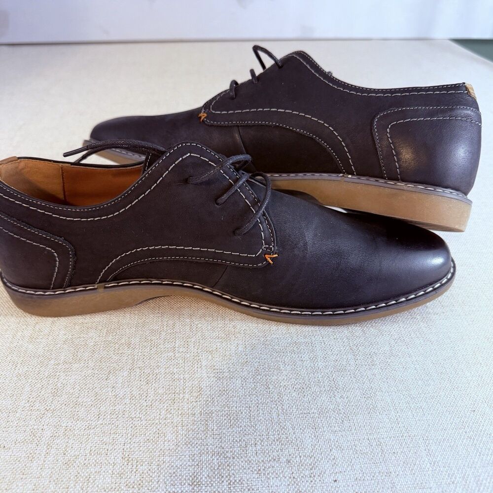 Jousen Milan Mens Dress Shoes Size 11 Black Lace Up Plain Toe AMY9014 New
